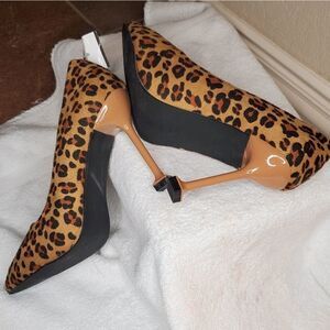 Cinak leopard Print High Heels Dress Shoes